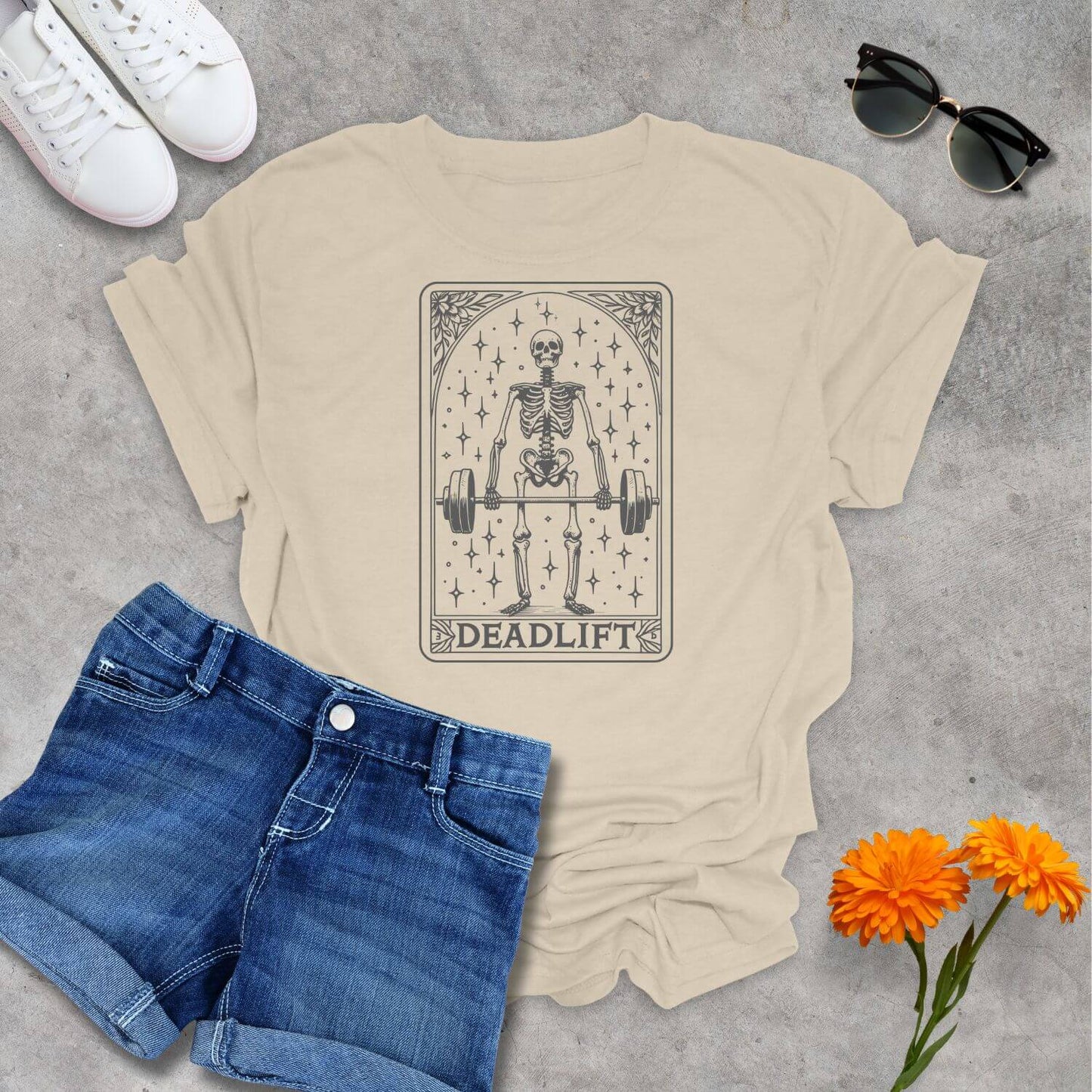 Natural Women's Deadlift Skeleton T-Shirt