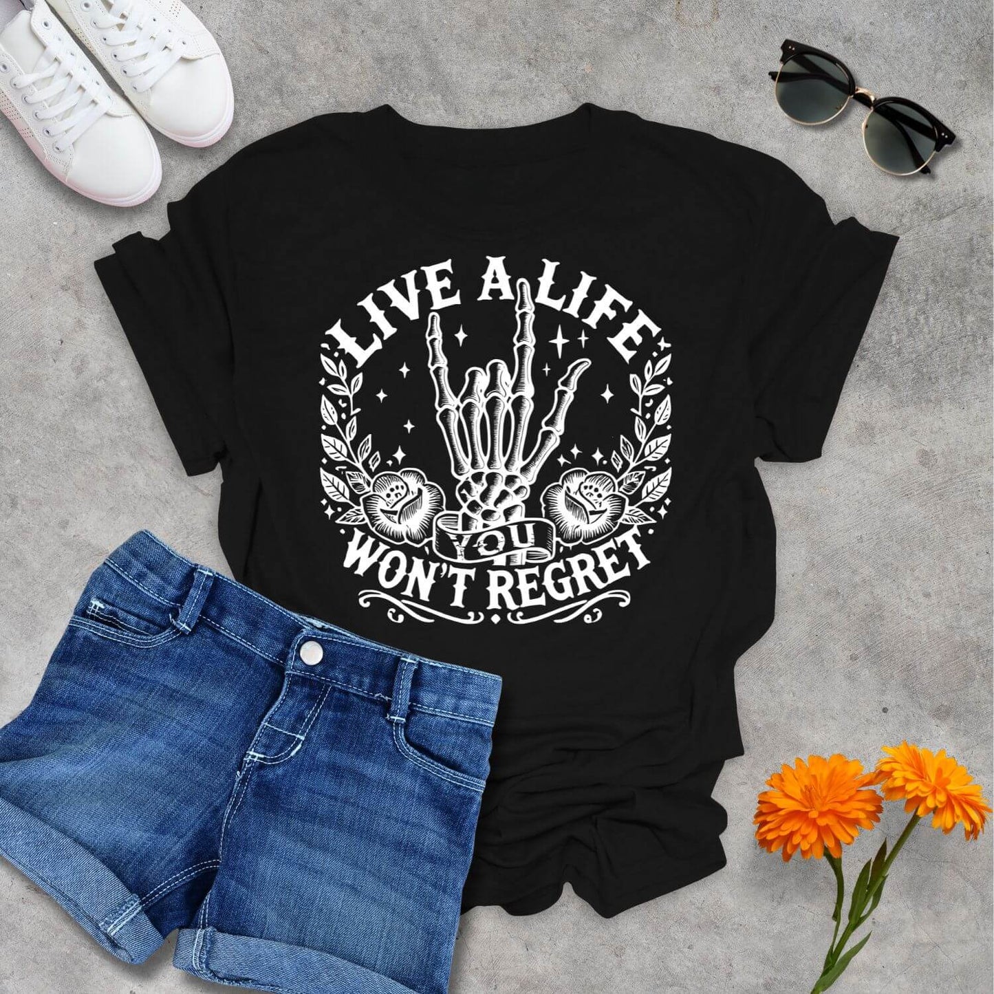 Black Women's Live a Life You Won't Regret T-Shirt