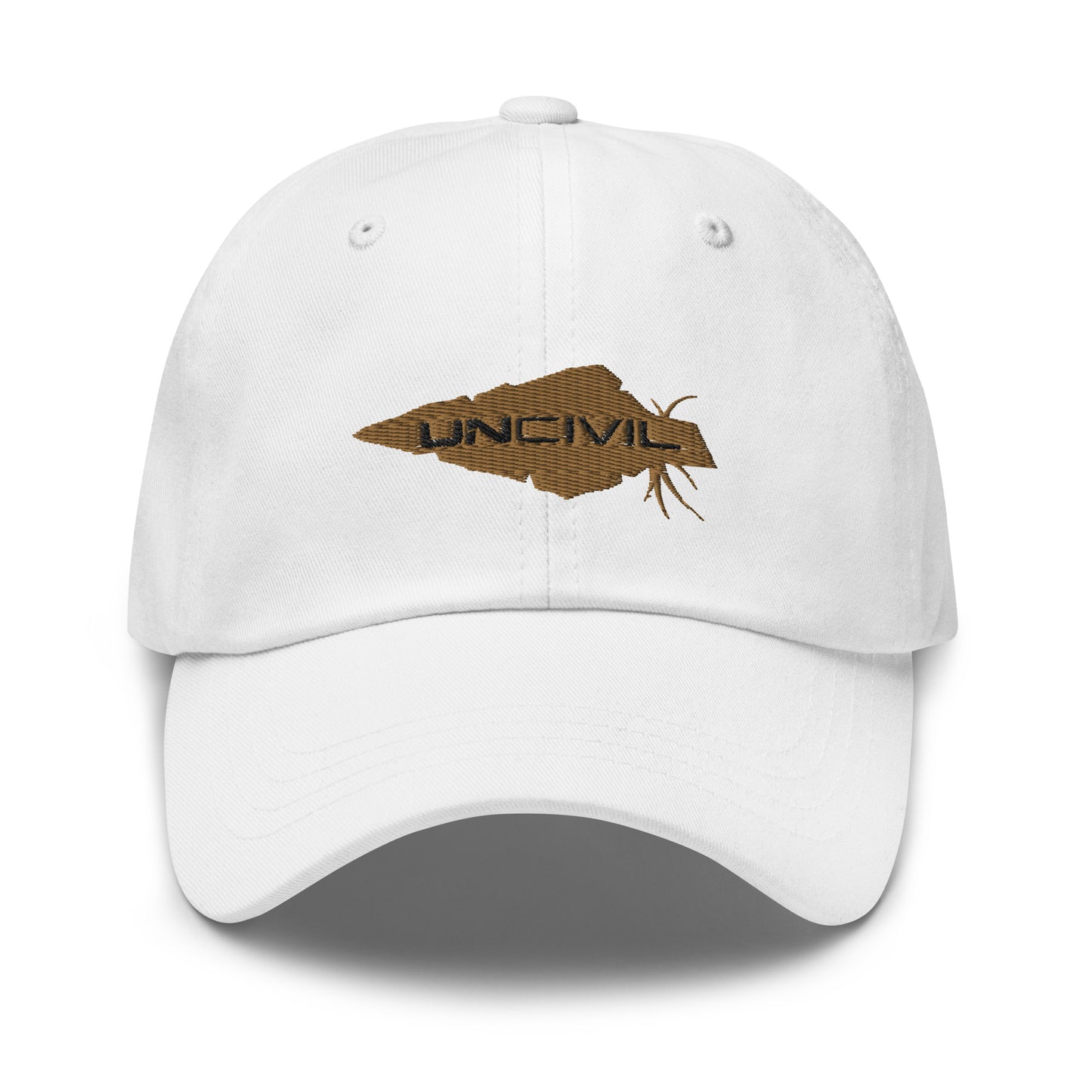 UNCIVIL Gold Spear Cap White Front Unisex