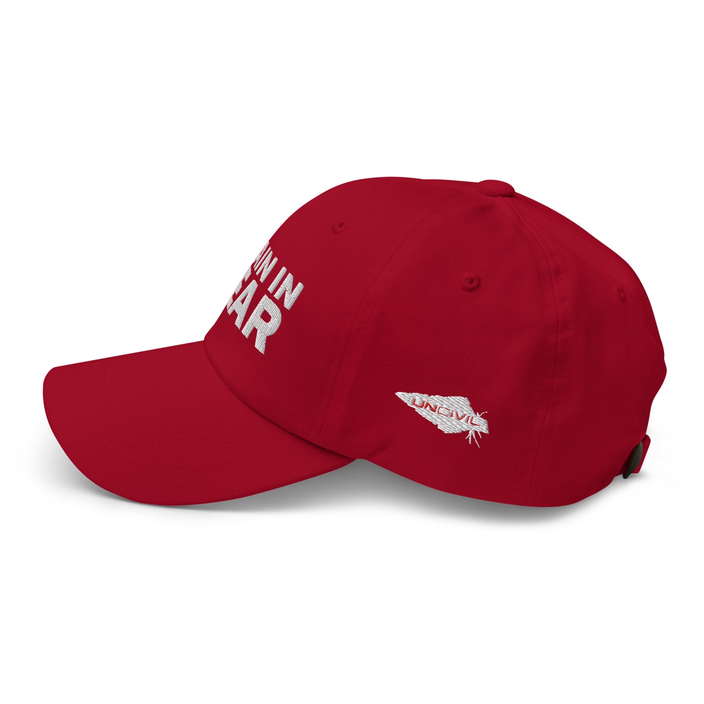 Train in Gear Firefighter hat. Red baseball hat.