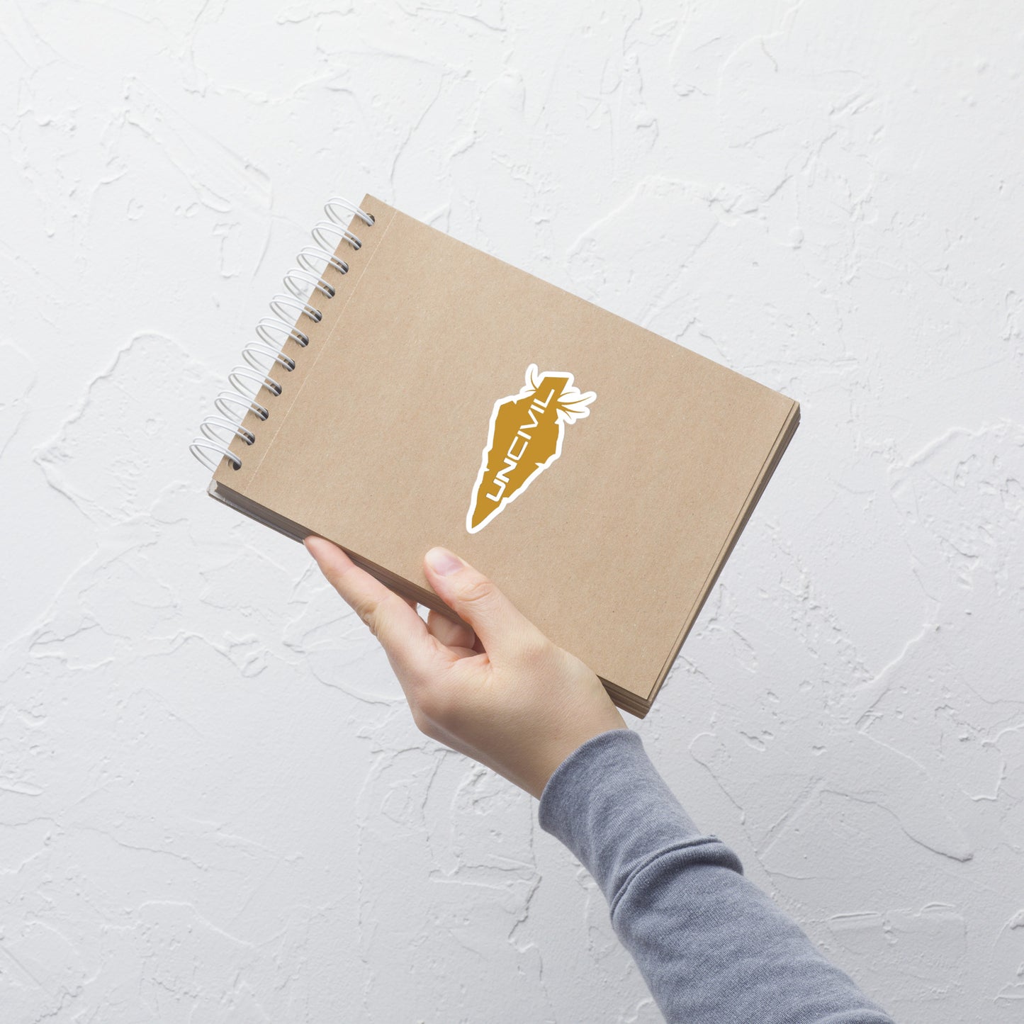 UNCIVIL 4x4 inch Gold Bubble-free stickers.