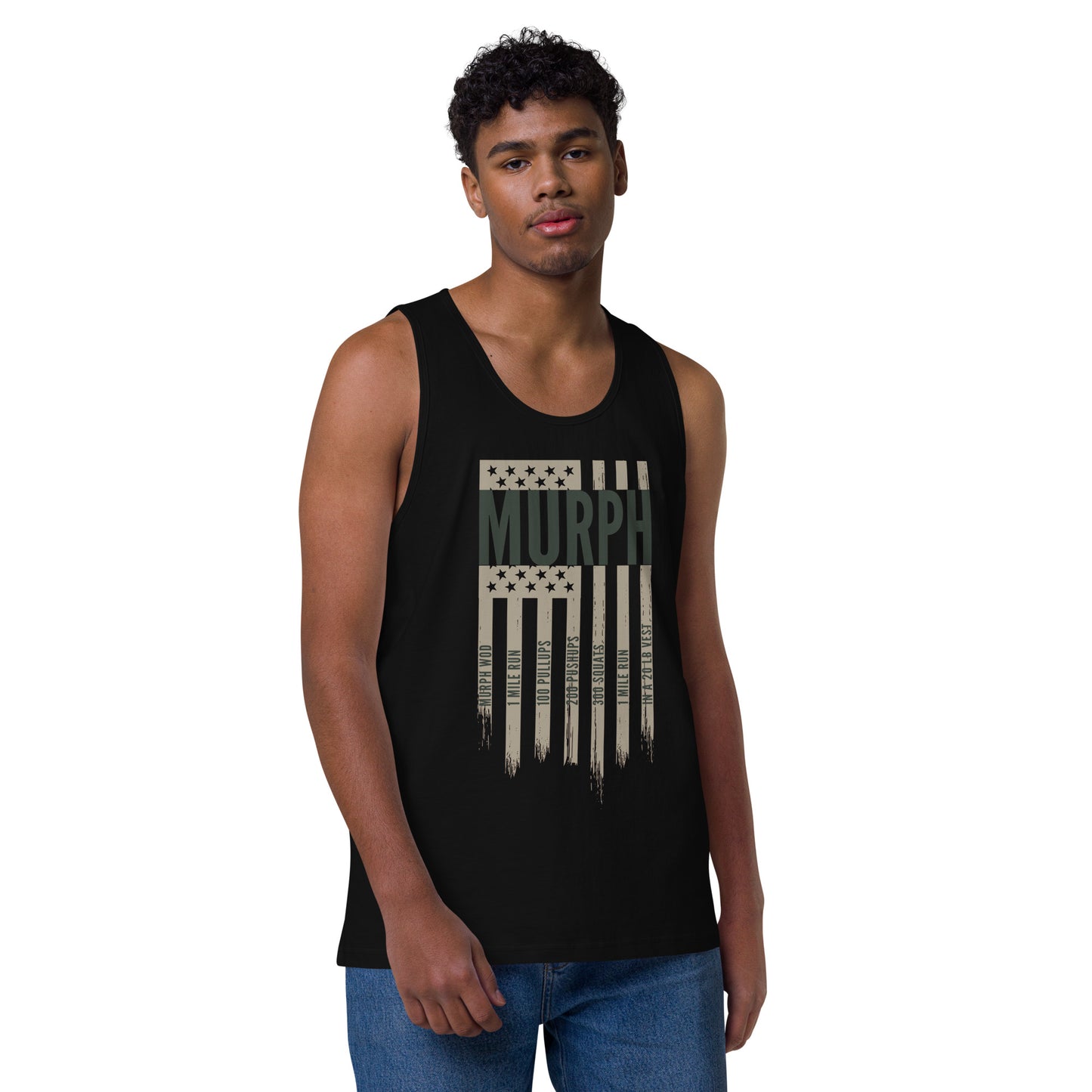 MURPH UNCIVIL American Flag Men's Tank Top - Black