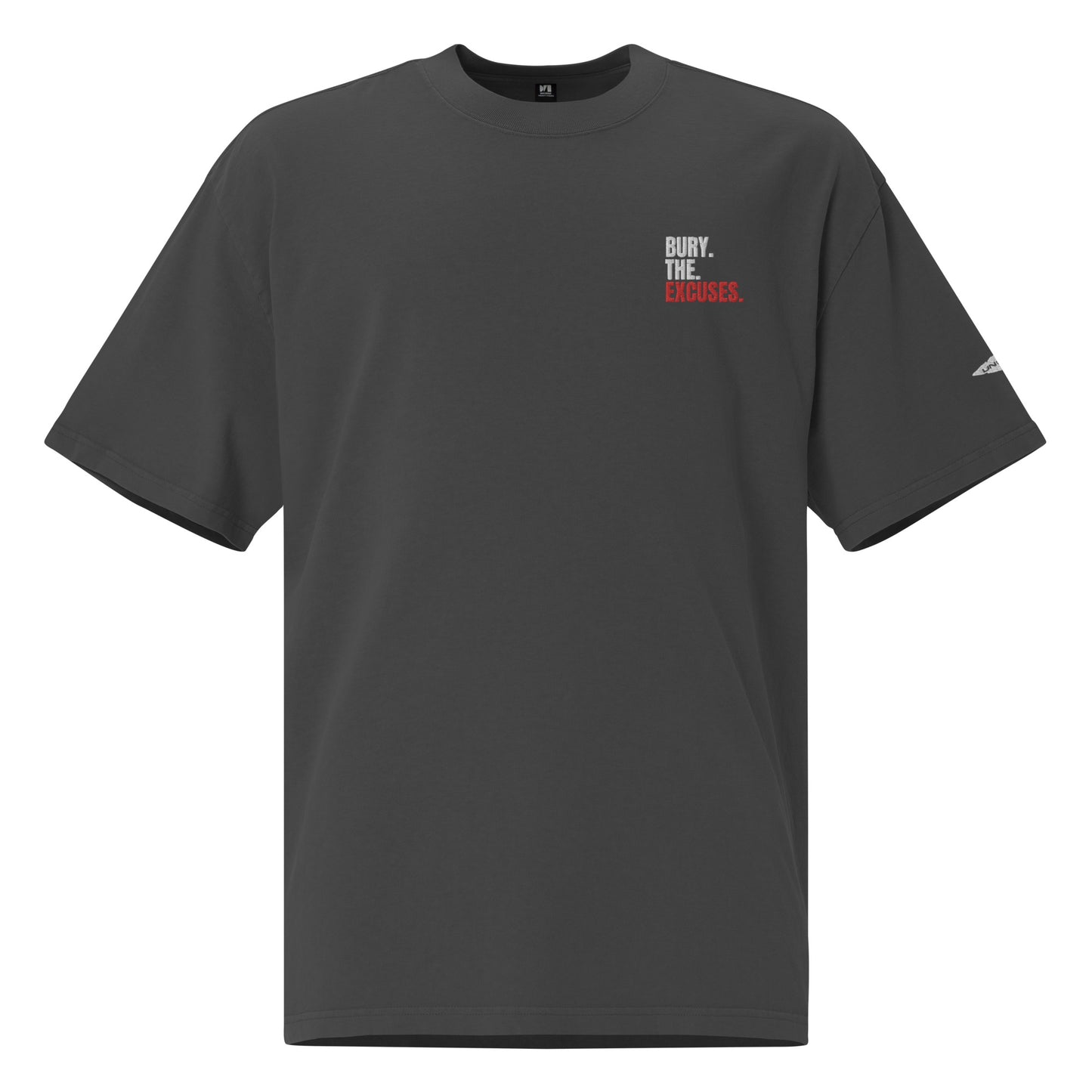 Bury The Excuses Oversized Faded T-Shirt - faded black