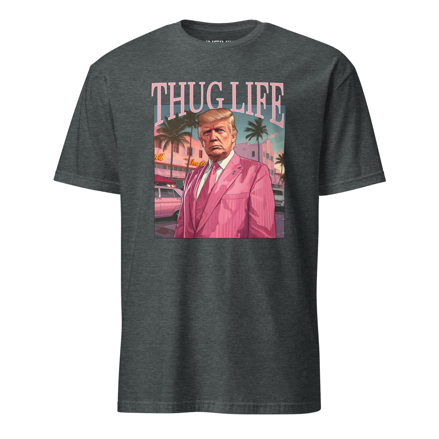 Heather Grey Thug Life Trump Limited Time Design T-Shirt