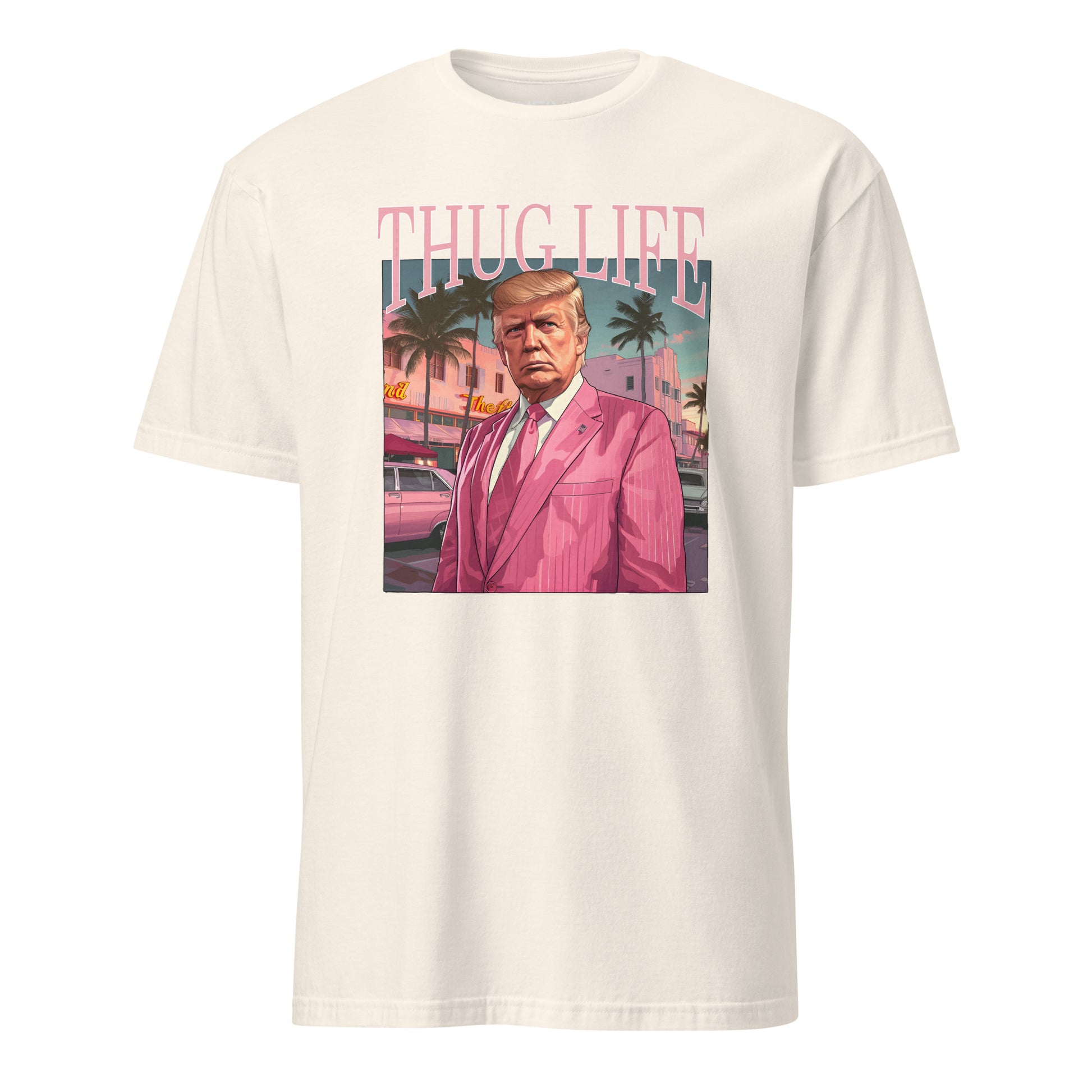 Cream Thug Life Trump Limited Time Design T-Shirt