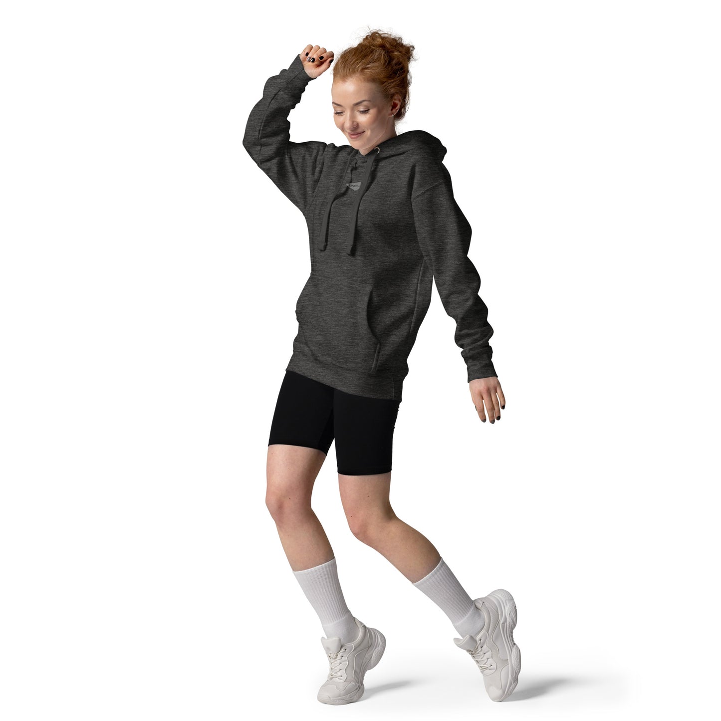 Charcoal Grey Hoodie, Uncivil spear in grey and charcoal grey