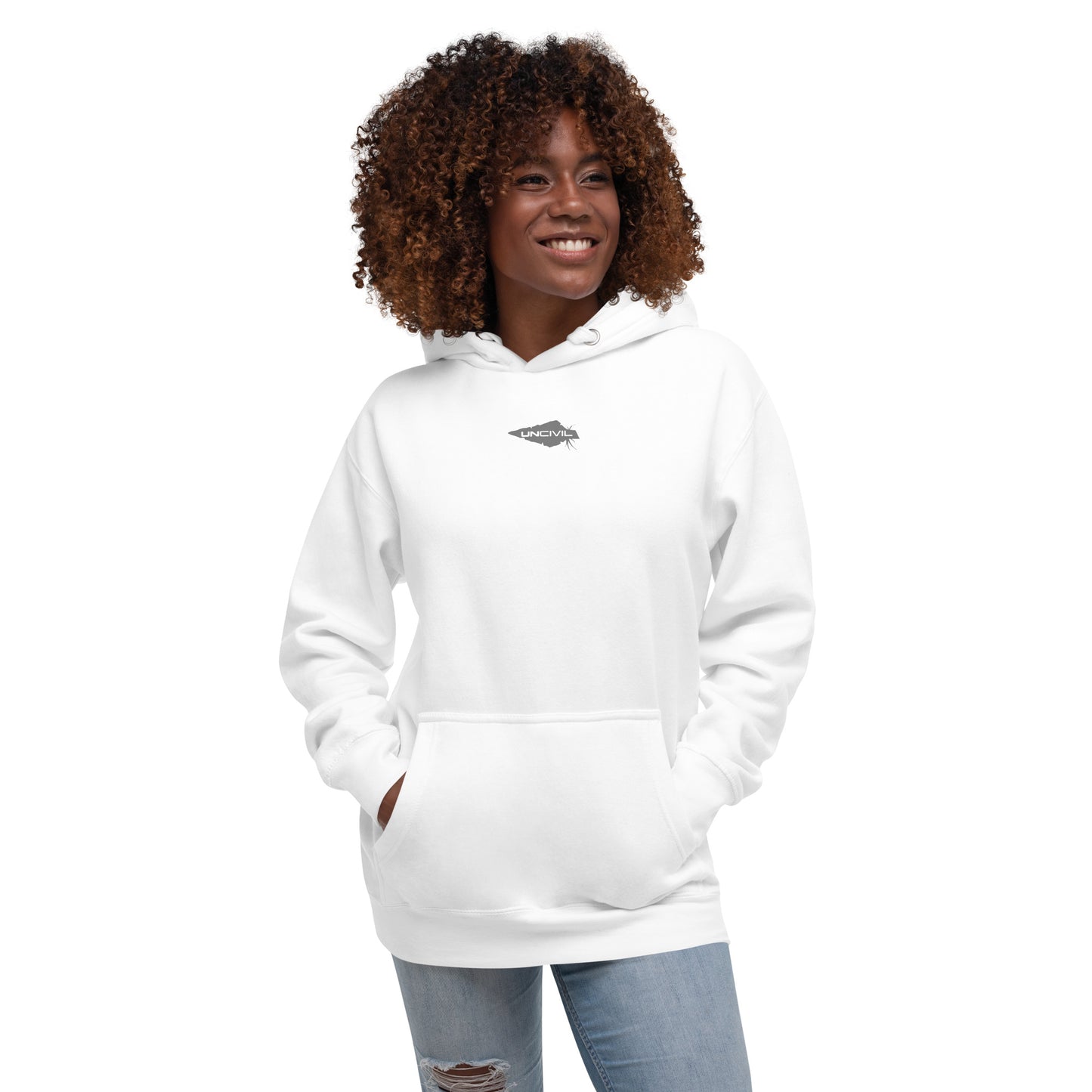 White Hoodie, Uncivil spear in grey and white
