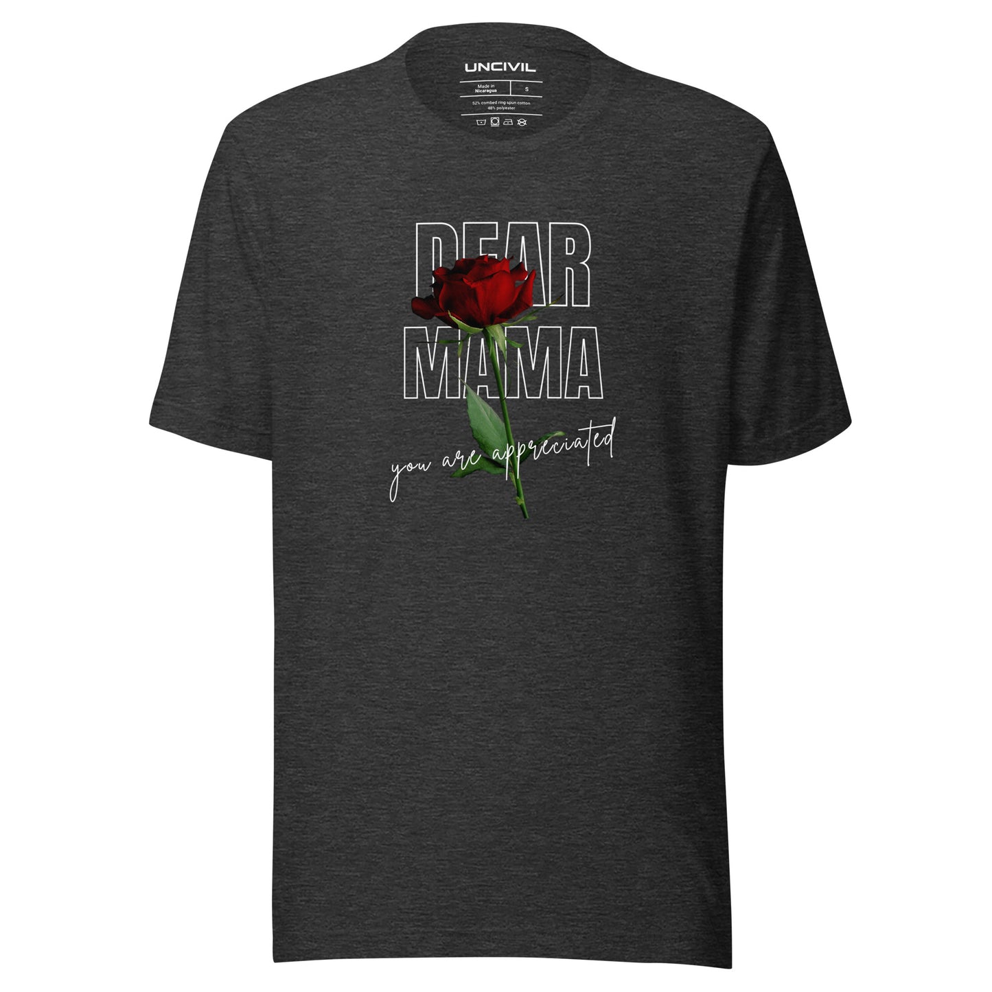 Dear Mama Tupac Shakur Inspired T-shirt, heather grey unisex tee