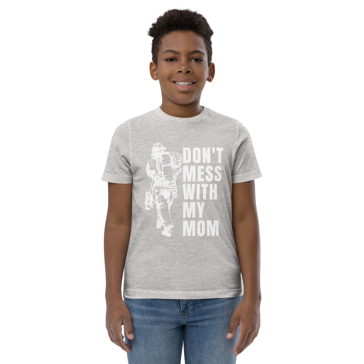 Show your love and support for your firefighter mom with our Don't Mess with my Mom UNCIVIL Tee. This tee features a striking graphic of a firefighter mom.