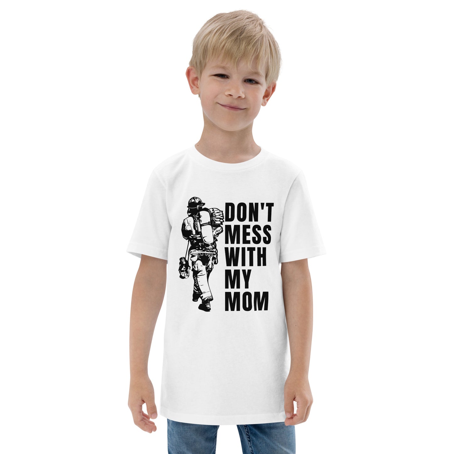 Show your love and support for your firefighter mom with our Don't Mess with my Mom UNCIVIL Tee. This tee features a striking graphic of a firefighter mom.