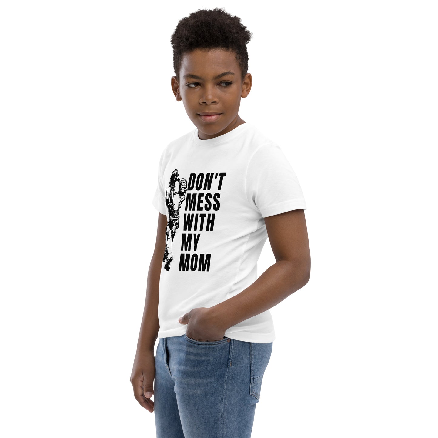Show your love and support for your firefighter mom with our Don't Mess with my Mom UNCIVIL Tee. This tee features a striking graphic of a firefighter mom.
