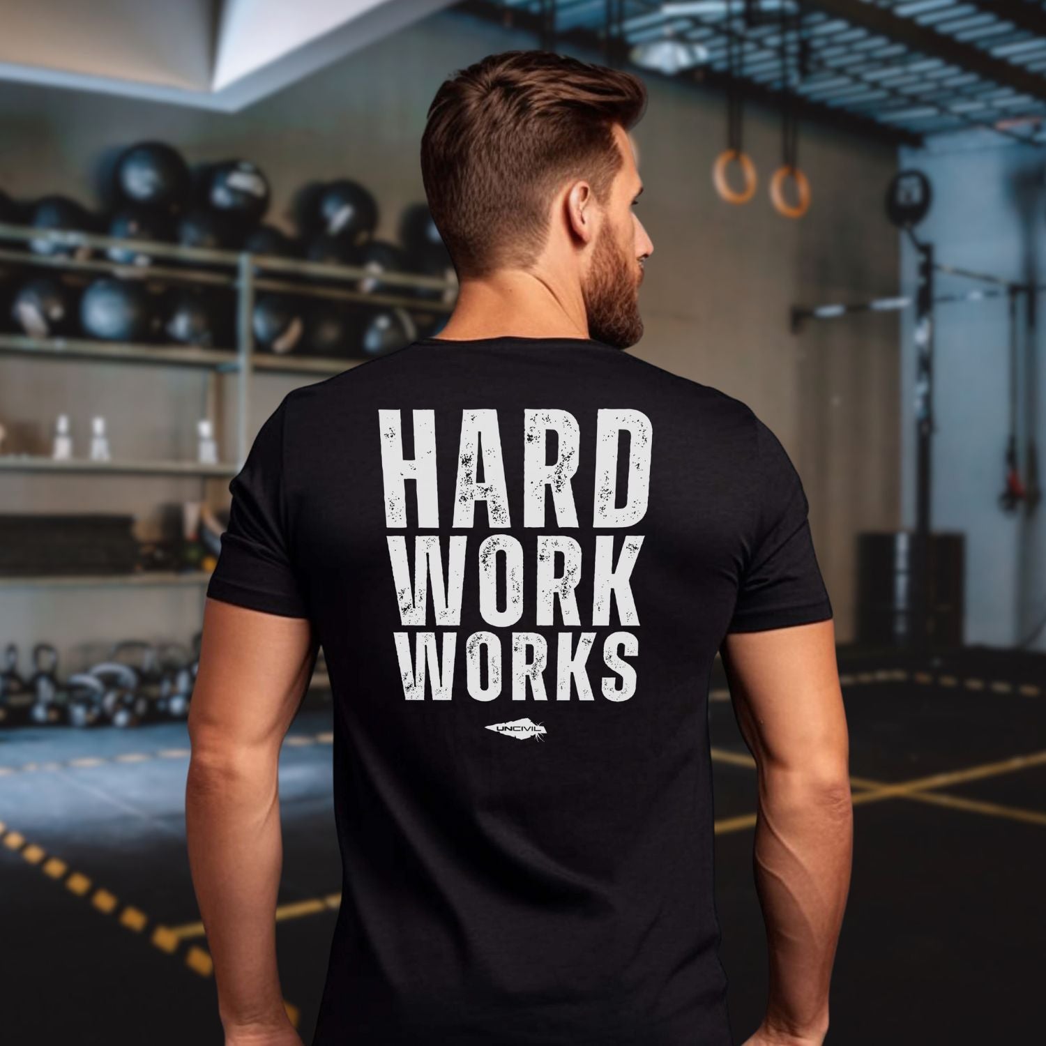 Hard work works Black t-shirt - motivational shirt