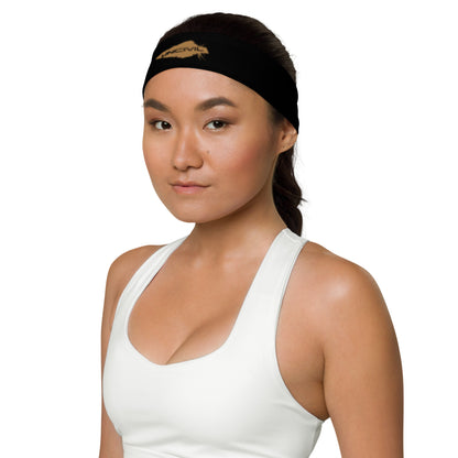 UNCIVIL Gold & Black Headband for men and women. Workout headband.