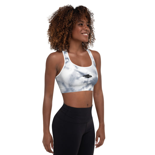 Storm Tie-Dye UNCIVIL woman's high intensity Sports Bra.