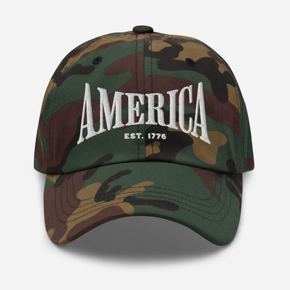 Camo America Embroidered Dad Hat