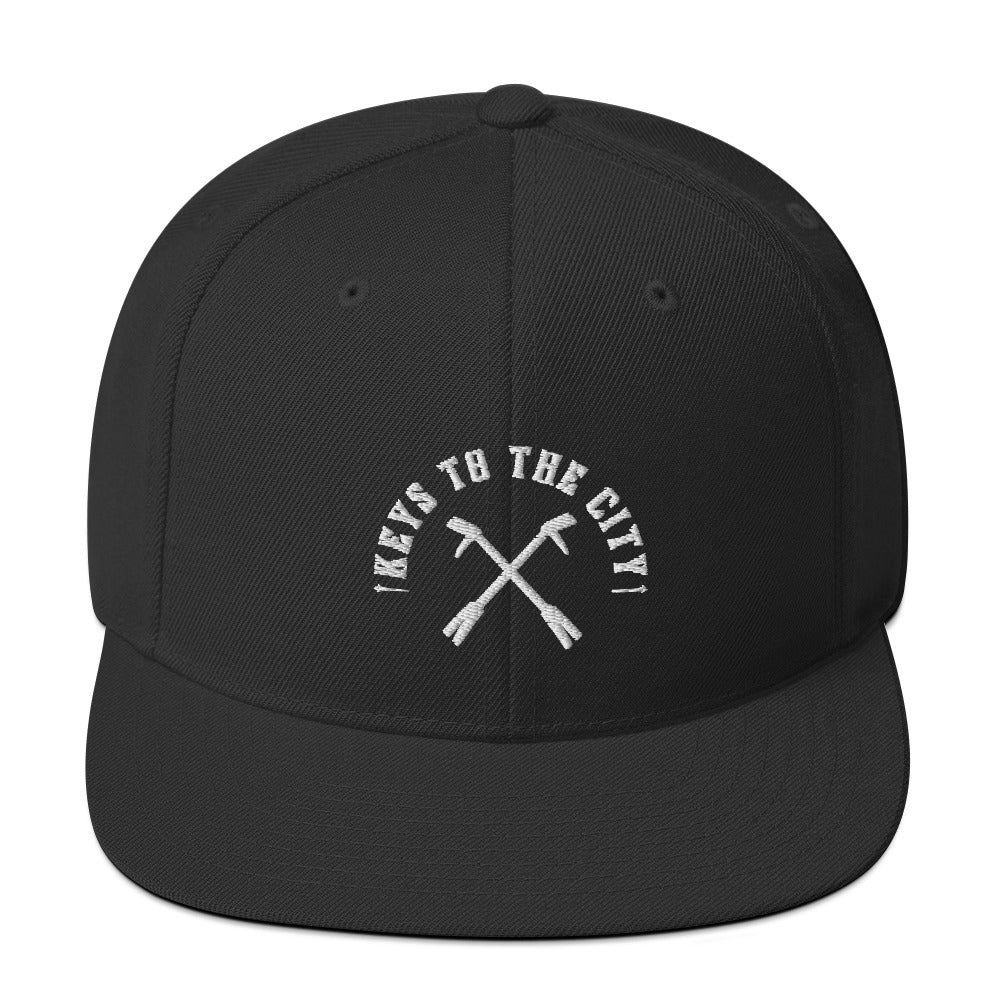Black Keys to the City, Halligan Bar classic snapback hat for firefighters