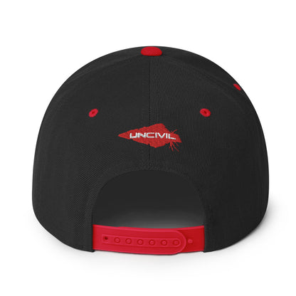 Black and red Keys to the City, Halligan Bar classic snapback hat for firefighters