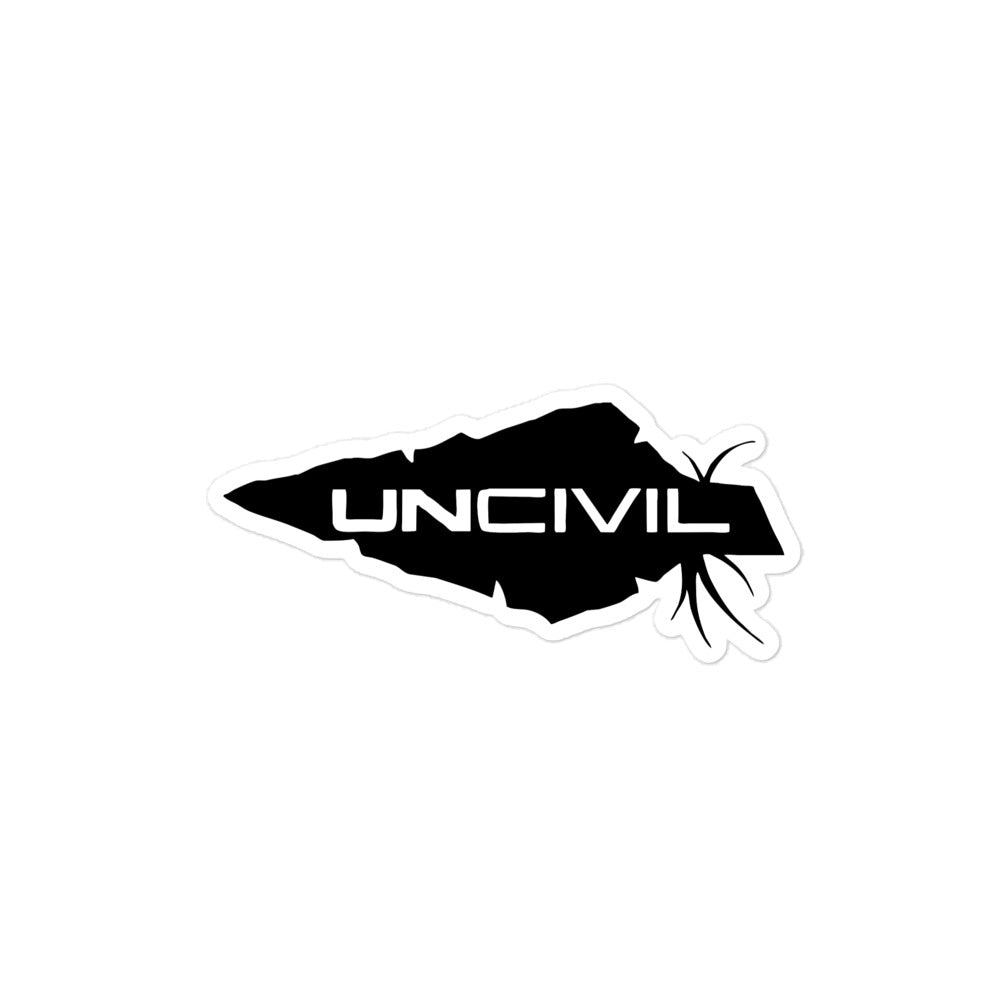 UNCIVIL 4x4 inch Black Bubble-free stickers.