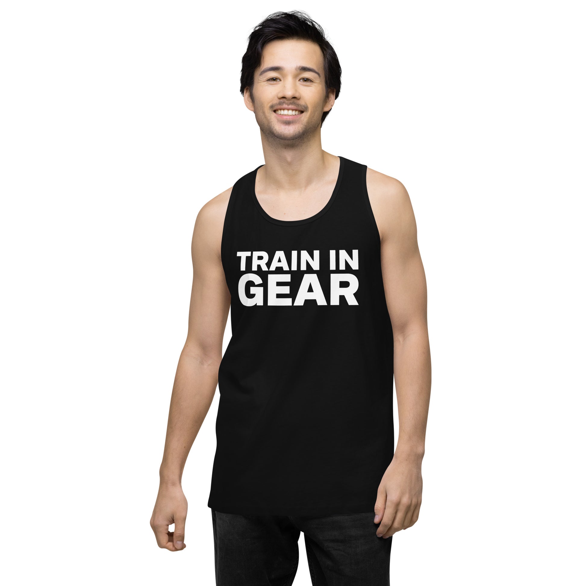 Black Train in Gear Men’s Premium Tank