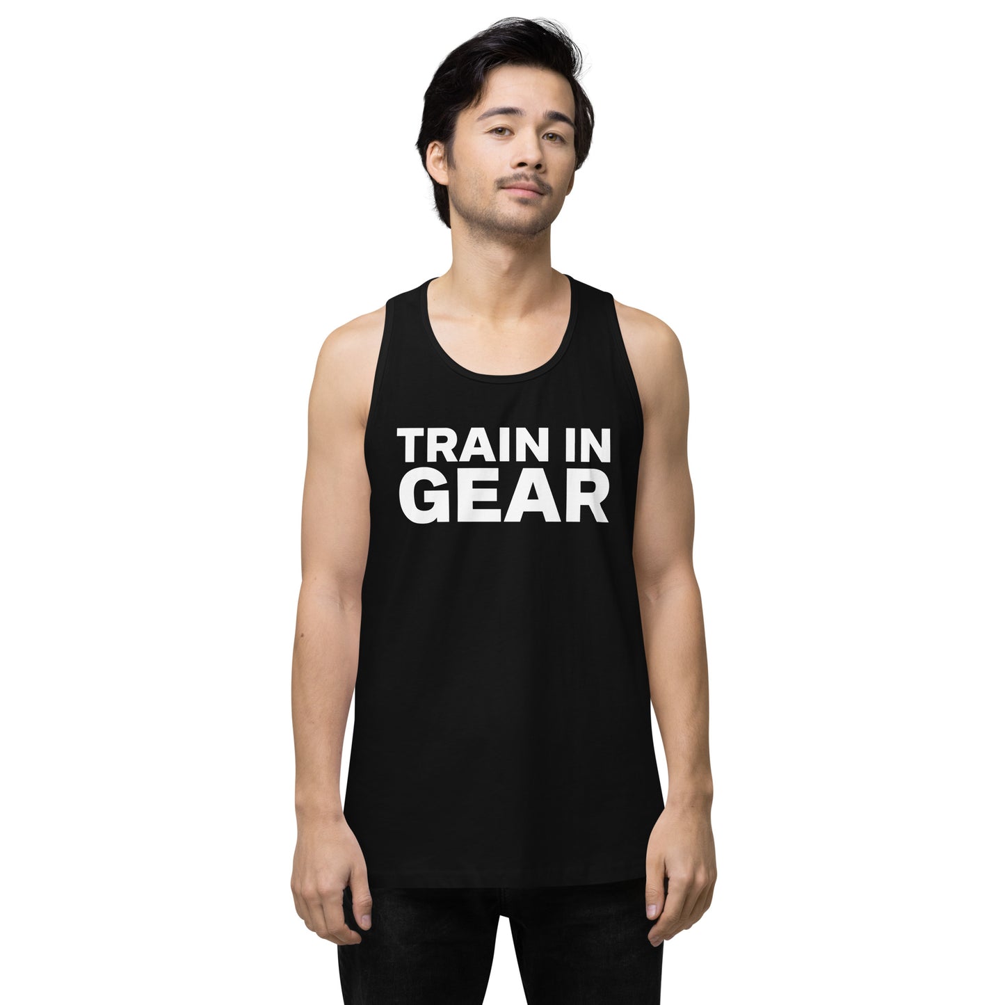 Black Train in Gear Men’s Premium Tank