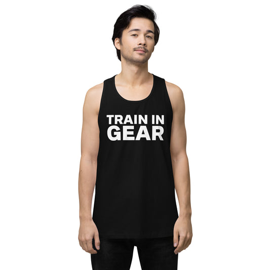 Black Train in Gear Men’s Premium Tank