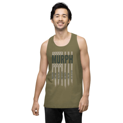 MURPH UNCIVIL American Flag Men's Tank Top - Army Green