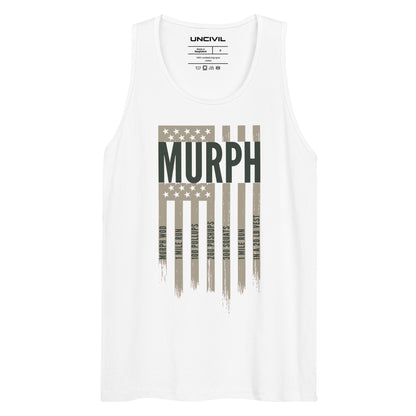 MURPH UNCIVIL American Flag Men's Tank Top - White