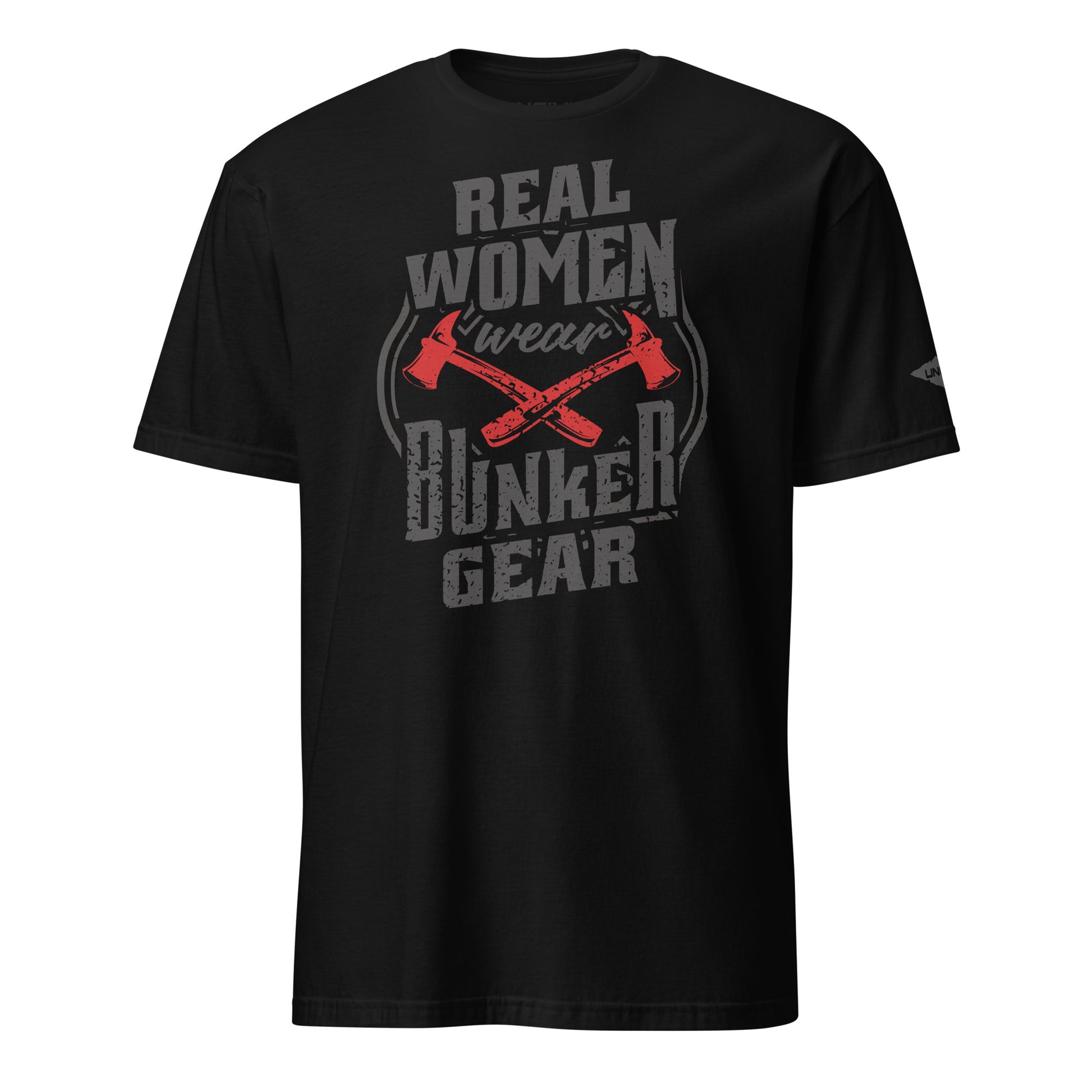 Black Real Women Wear Bunker Gear Firefighter T-Shirt