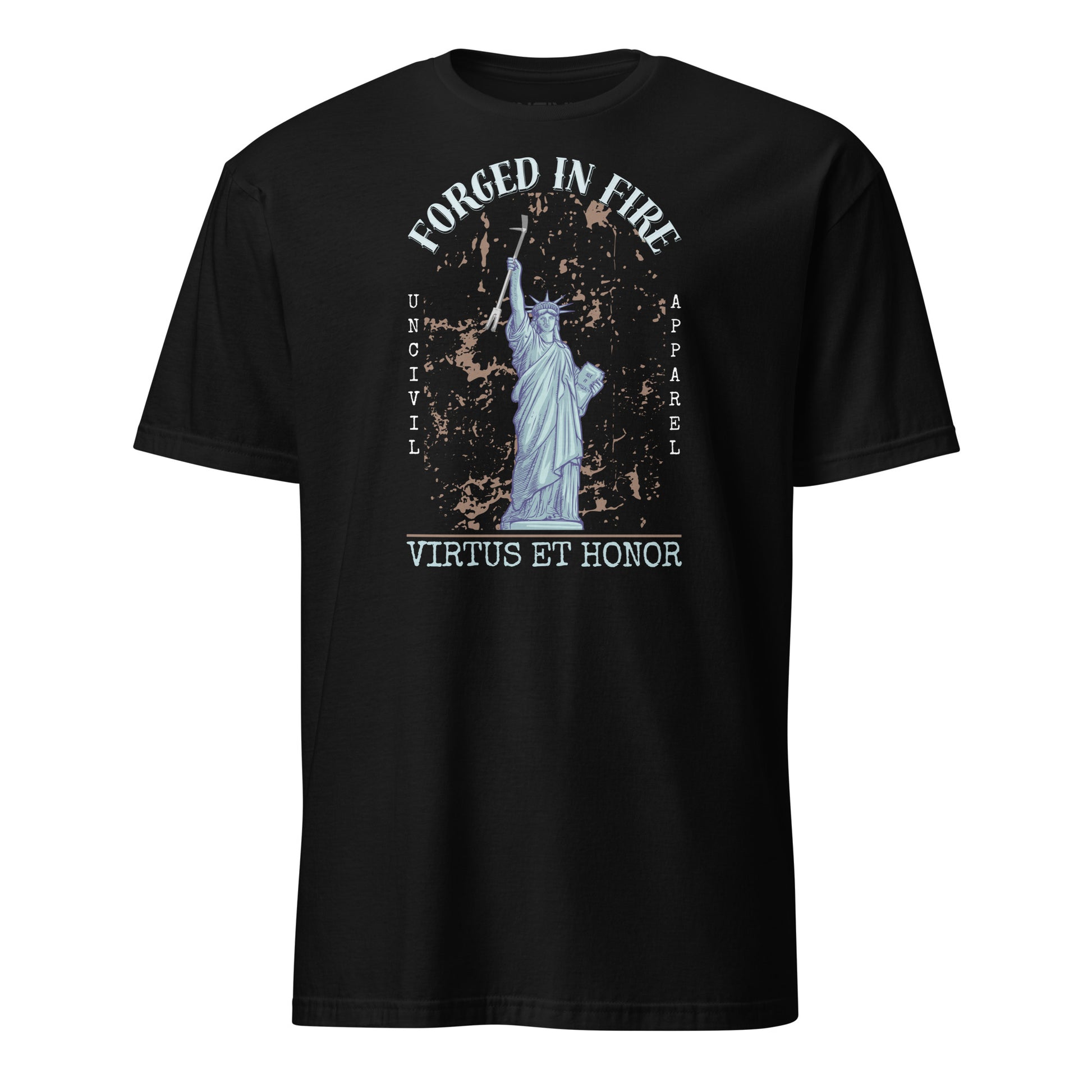 Forged In Fire Statue of Liberty Halligan Black T-Shirt