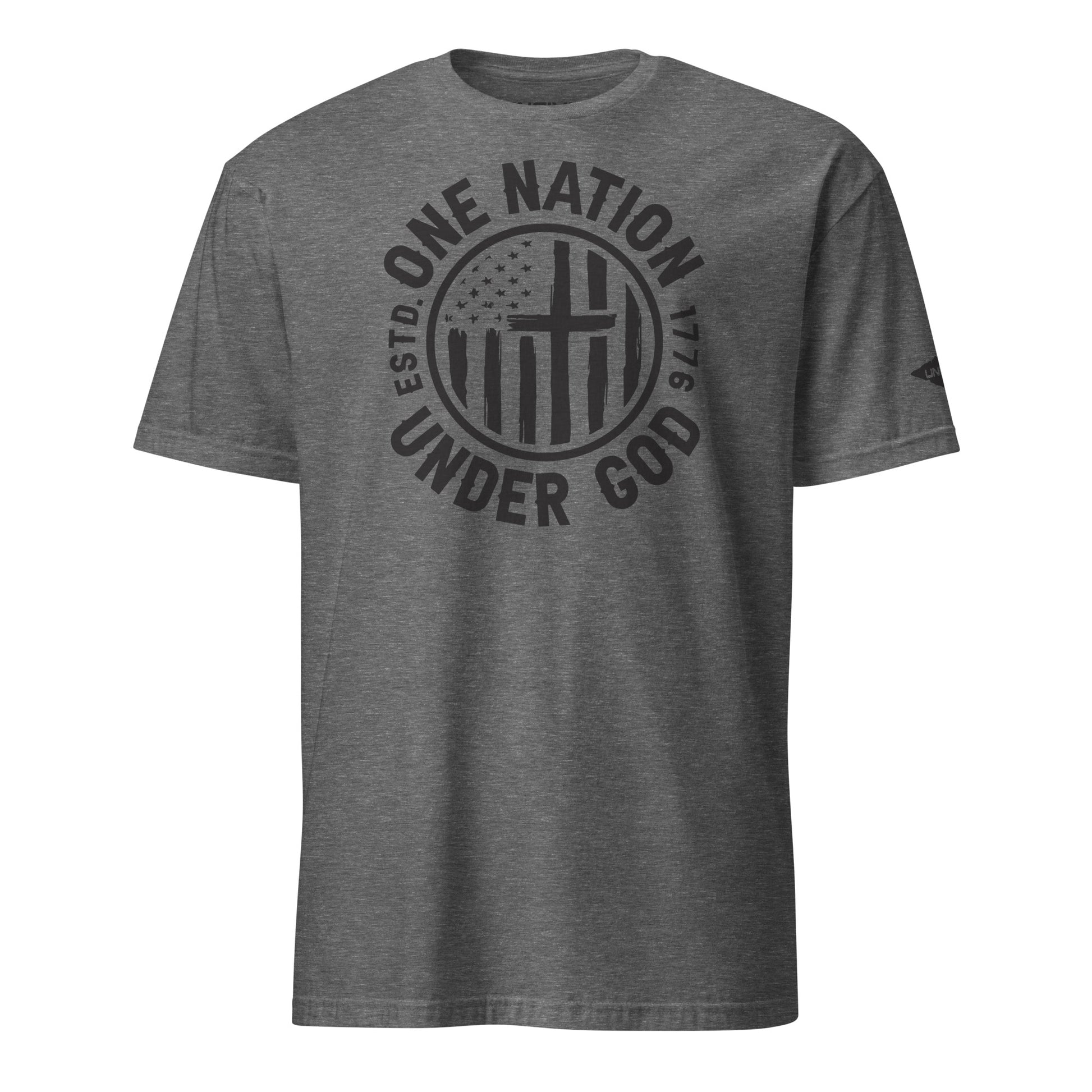 Graphite Grey One Nation Under God T-Shirt