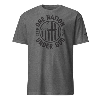 Graphite Grey One Nation Under God T-Shirt