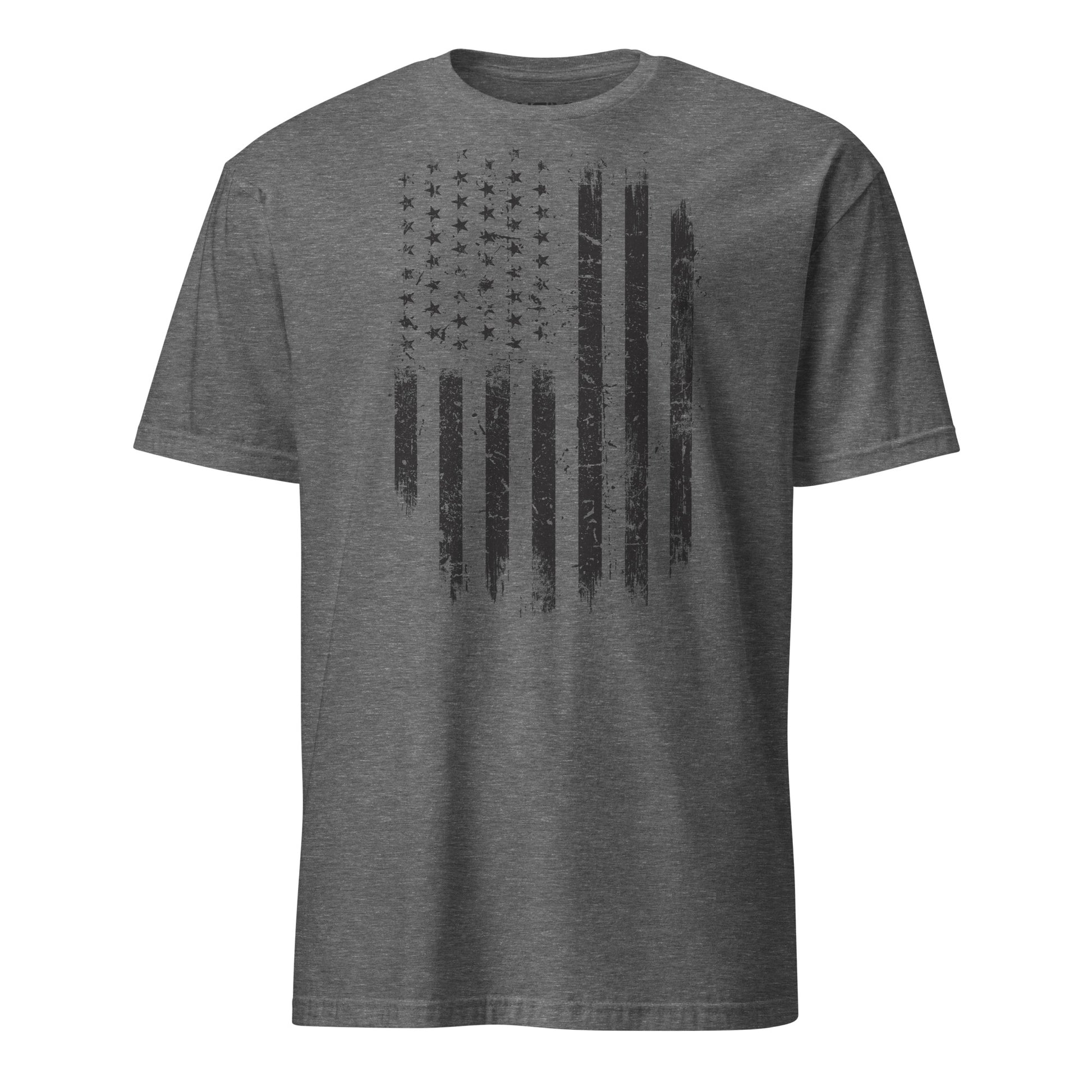 Heather Grey 'Merica Distressed American Flag Stealth Edition Unisex T-Shirt