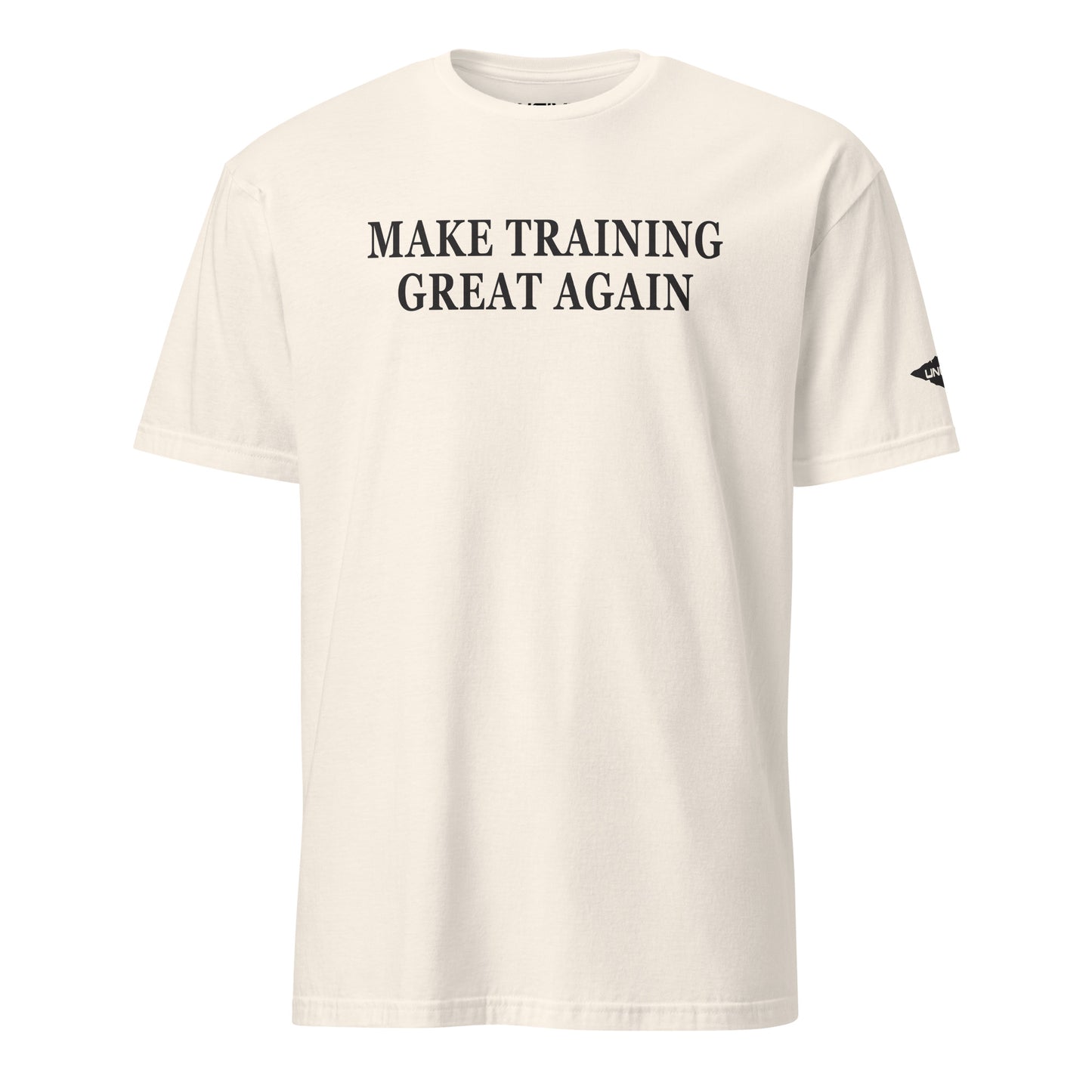 Natural Make Training Great Again Stealth Edition T-Shirt with Uncivil Spear on Left Sleeve