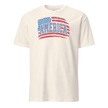 Natural America Flag Distressed T-Shirt