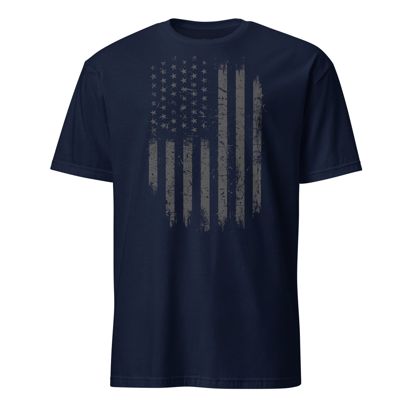 Navy 'Merica Distressed American Flag Stealth Edition Unisex T-Shirt