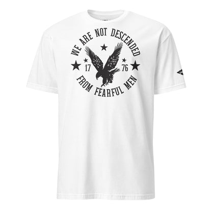 White We Are Not Descended From Fearful Men T-Shirt