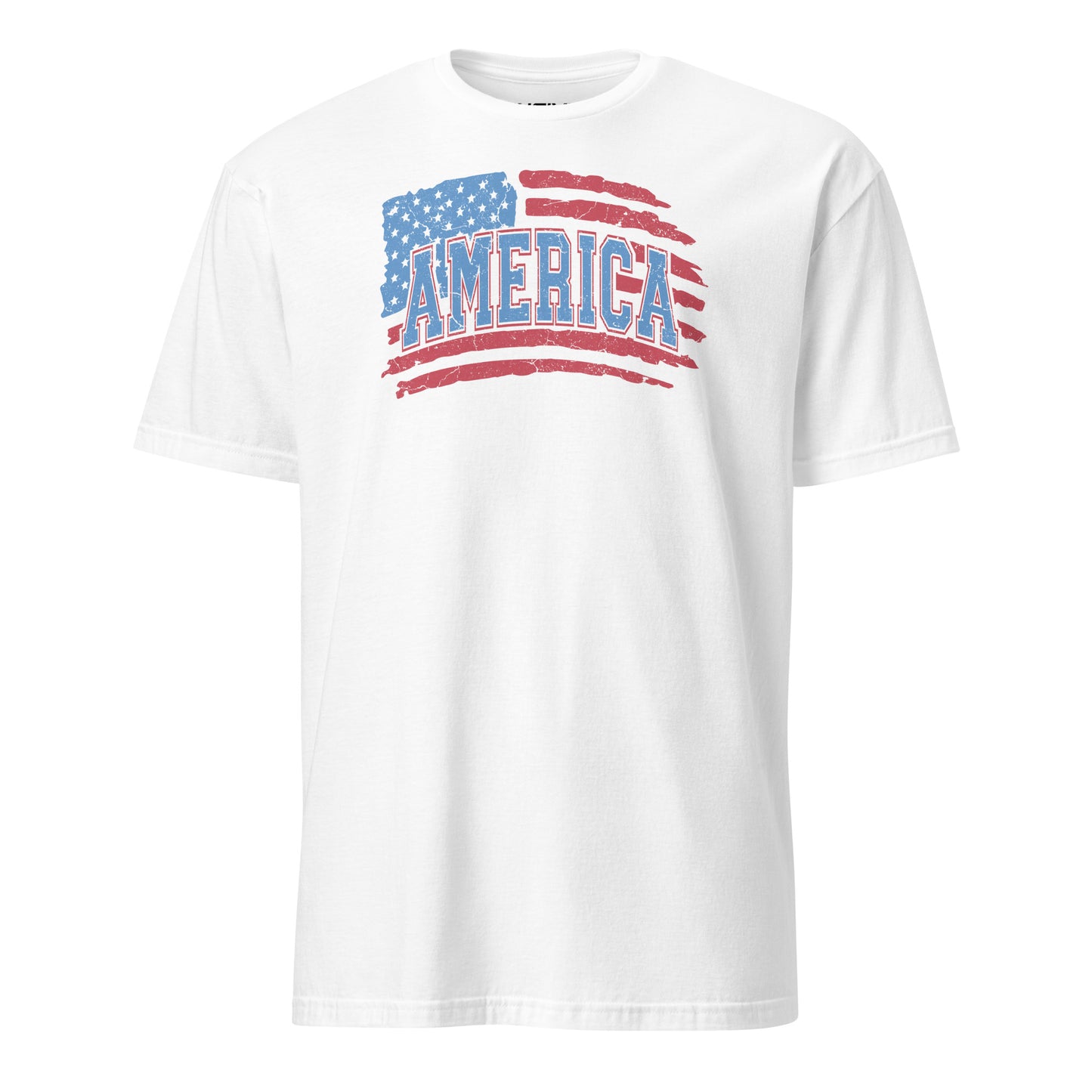 White America Flag Distressed T-Shirt