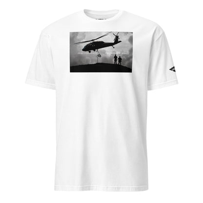 White Pray for Peace, Prepare for War helicopter military Unisex UNCIVIL T-Shirt 