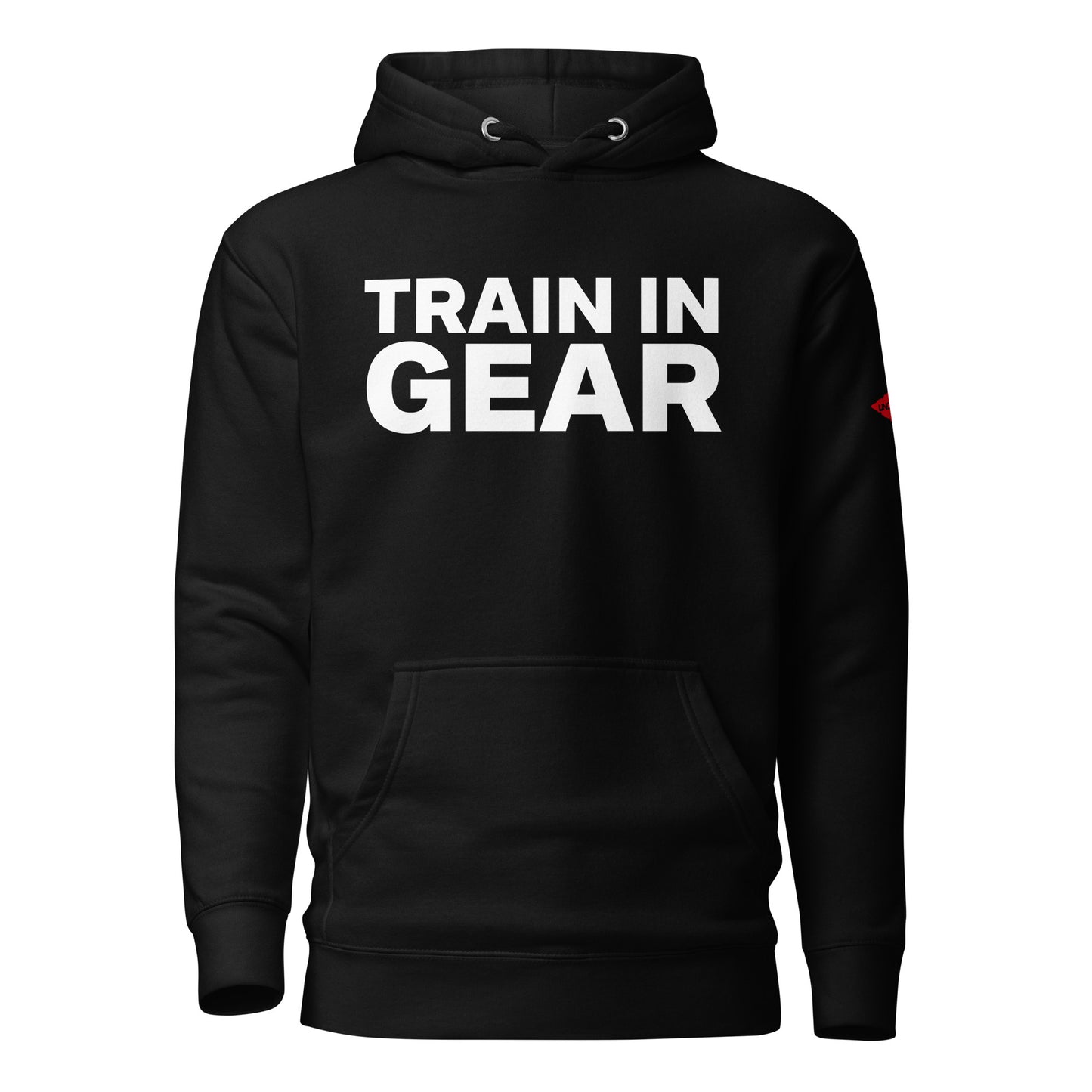 Train in Gear Black Printed Hoodie