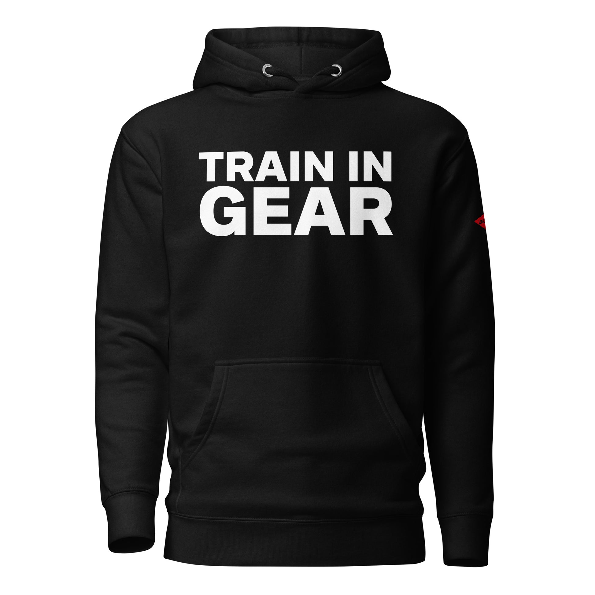 Train in Gear Black Printed Hoodie