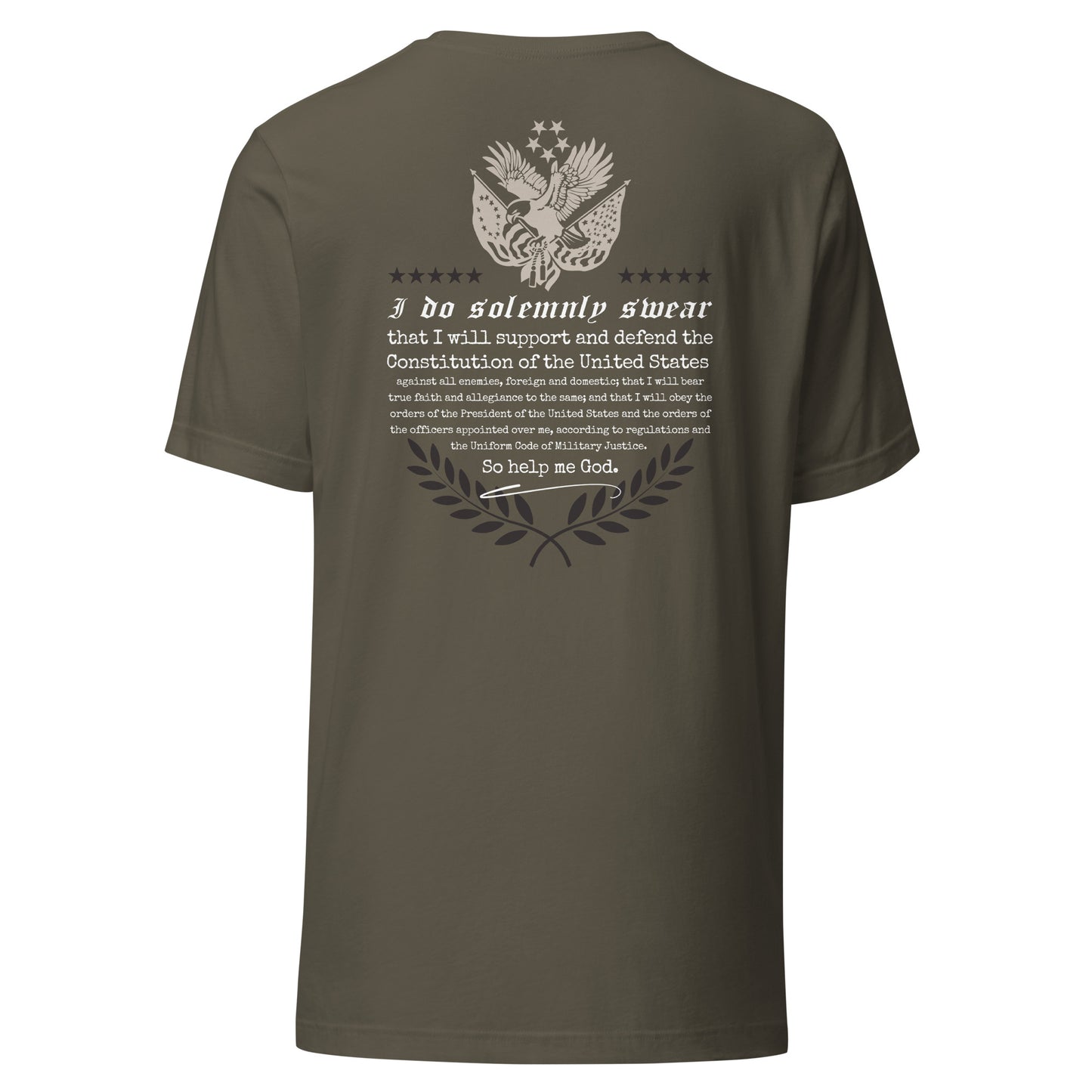 Army Green UNCIVIL Oaths of Enlistment T-Shirt for Veterans