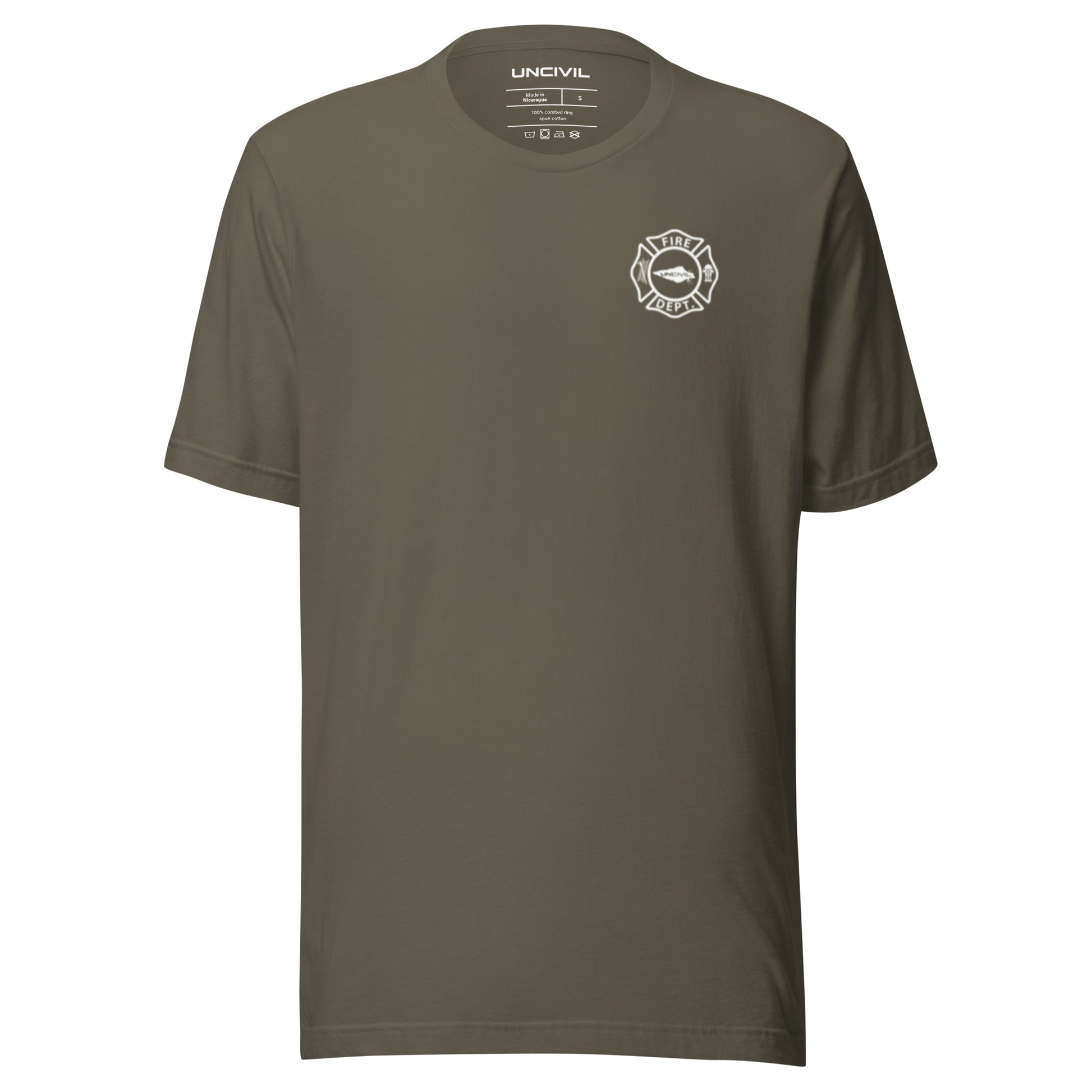 Keys to the City Halligan shirt, Army Green unisex t-shirt with maltese cross