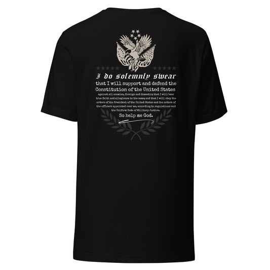Black UNCIVIL Oaths of Enlistment T-Shirt for Veterans