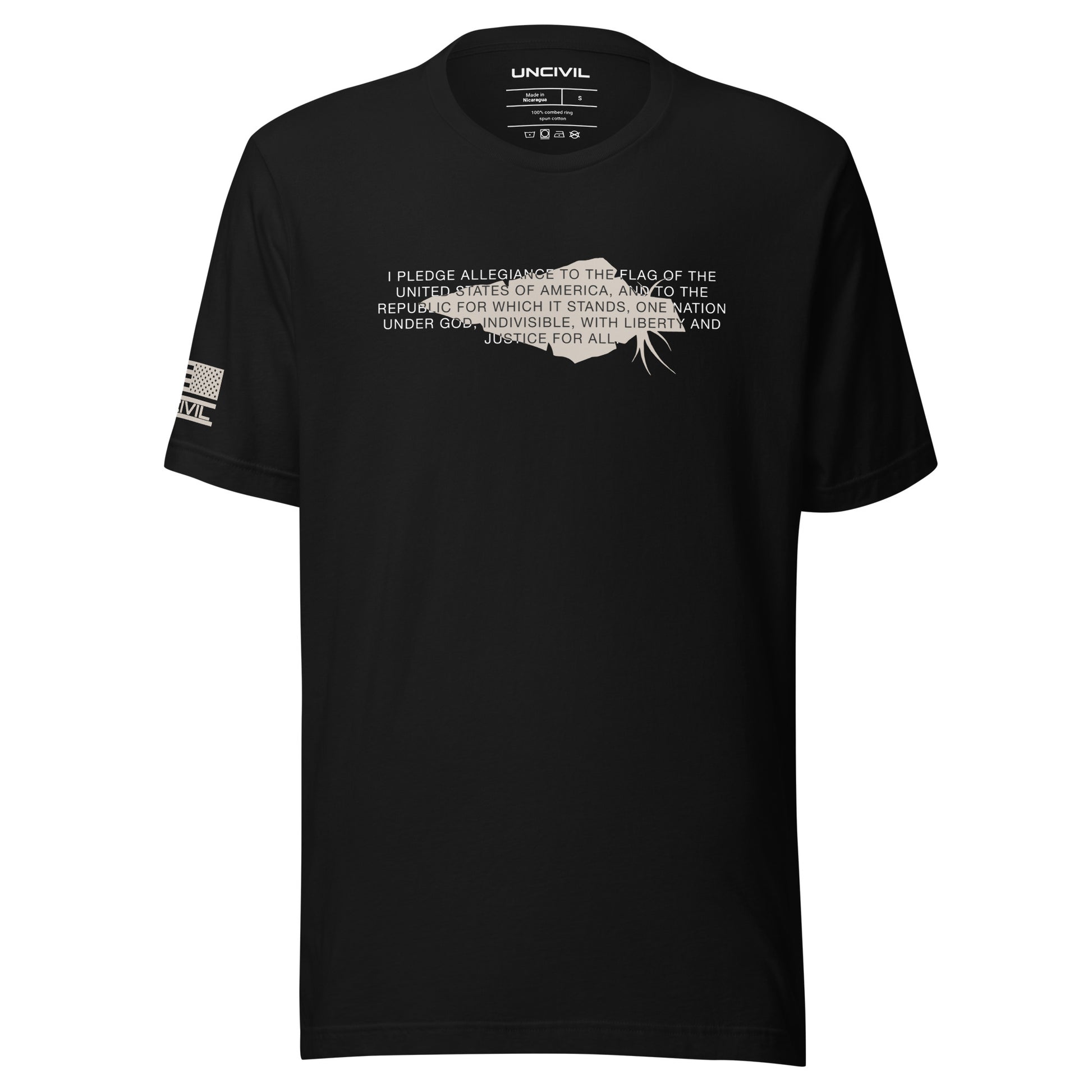 Black The Pledge of Allegiance UNCIVIL Tee