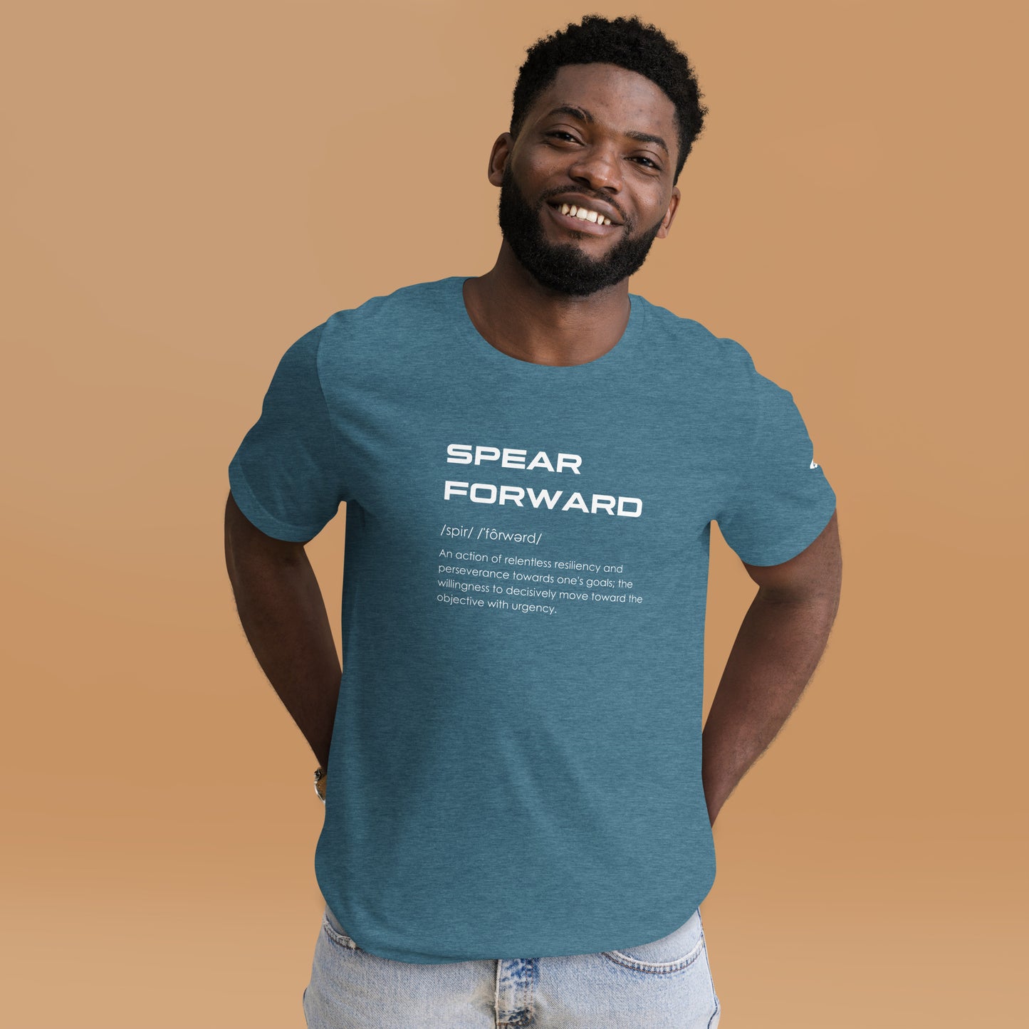 SPEAR Forward definition UNCIVIL heather deep teal men's  shirt