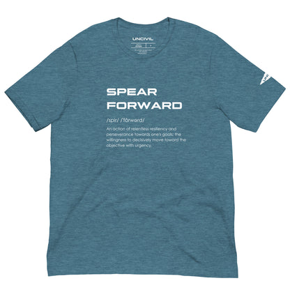 SPEAR Forward definition UNCIVIL heather deep teal  shirt