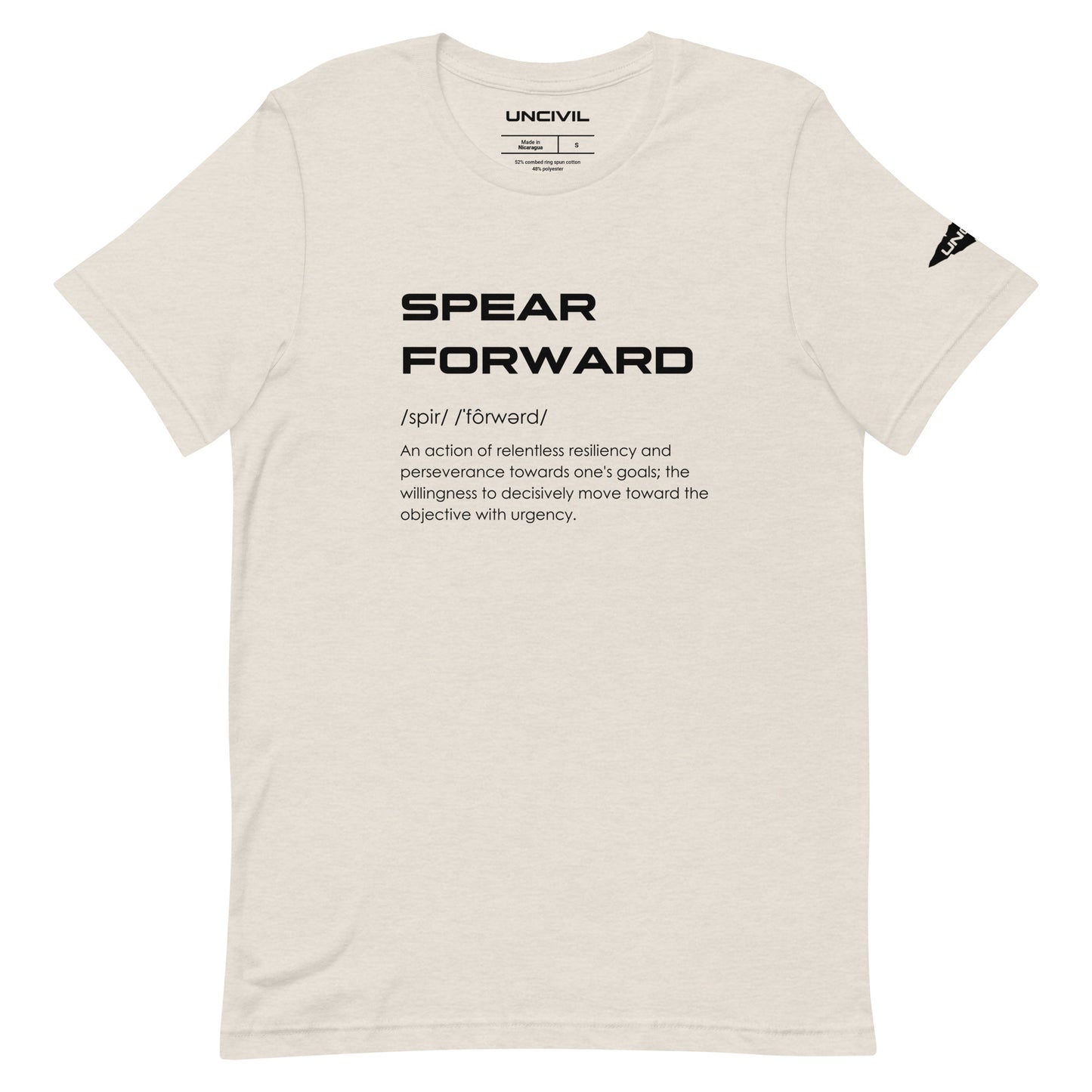 SPEAR Forward definition UNCIVIL heather dust shirt