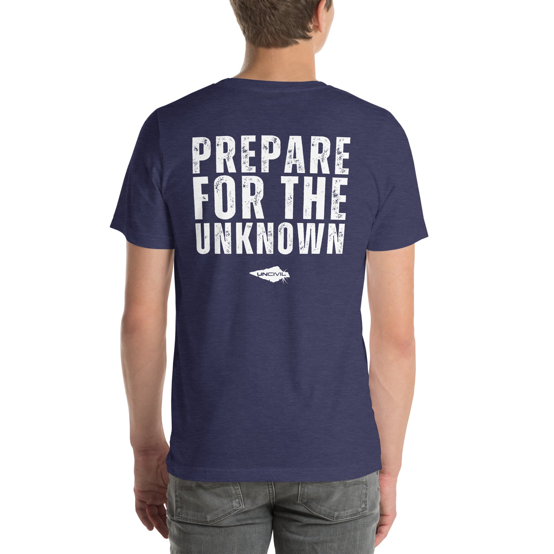Prepare for the Unknown t-shirt UNCIVIL heather royal blue