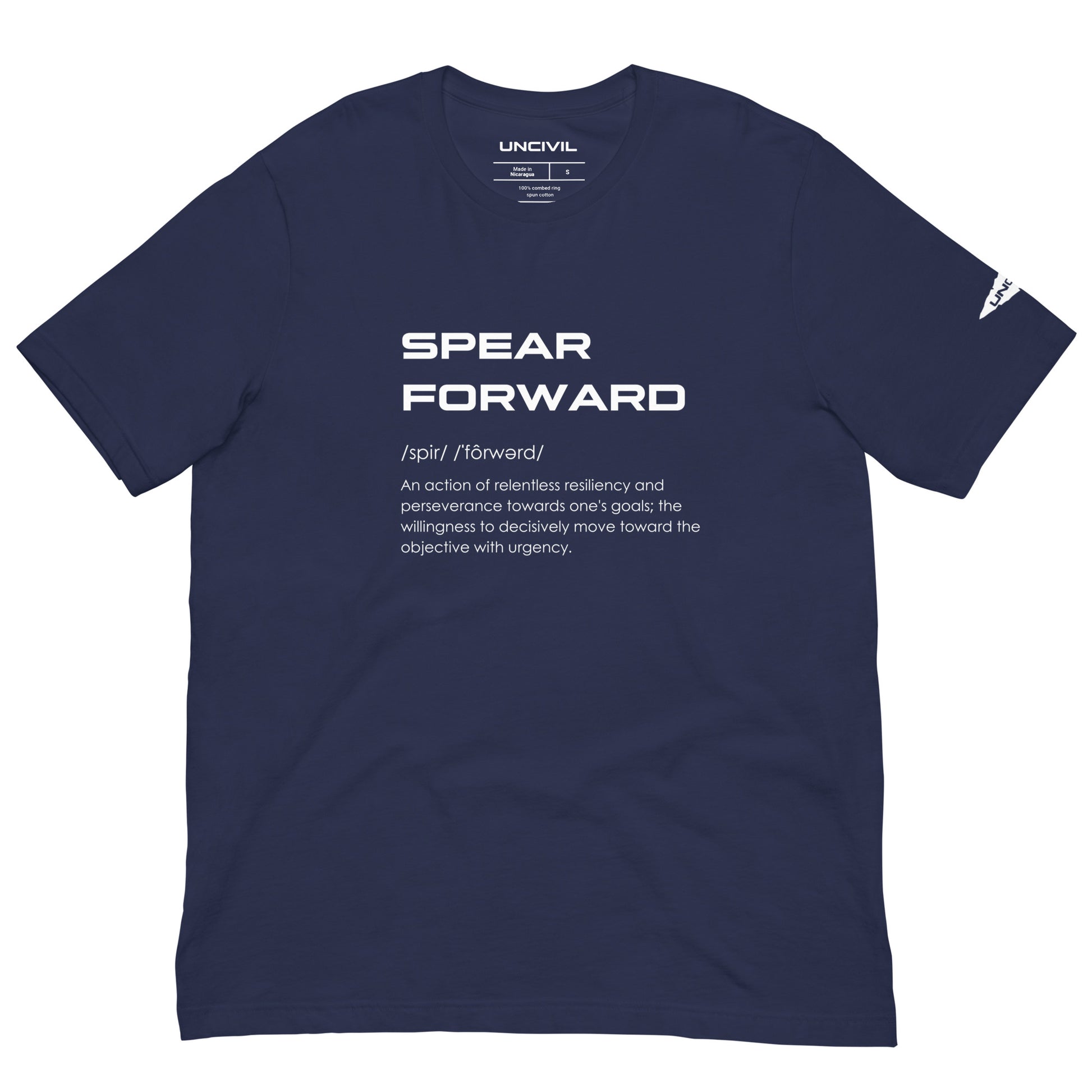 SPEAR Forward definition UNCIVIL navy shirt