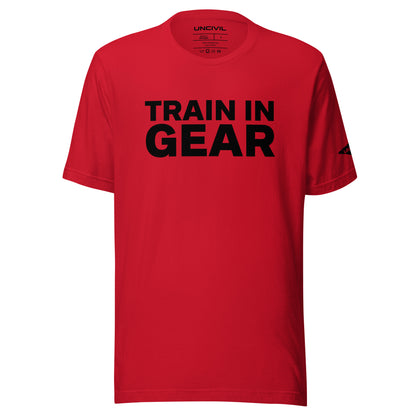 Train in Gear Firefighter shirt. Red Unisex t-shirt.
